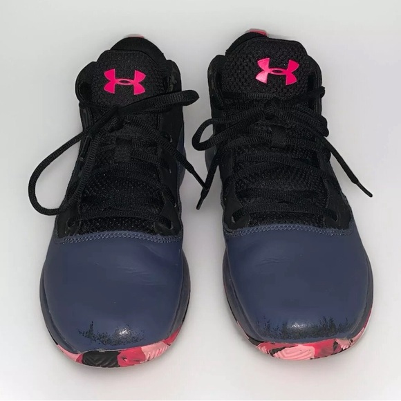 Under Armour Lockdown Basketball Shoe Size 6Y Gray Pink - Picture 5 of 10